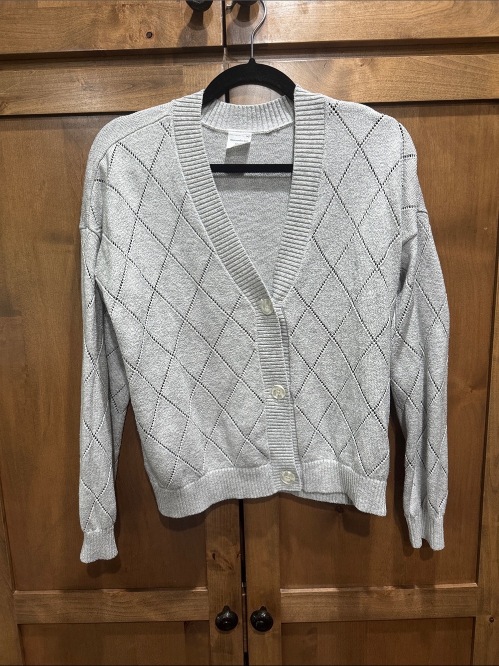 Abercrombie & Fitch size 17/18 Light Gray   Button-Front Cardigan Sweater